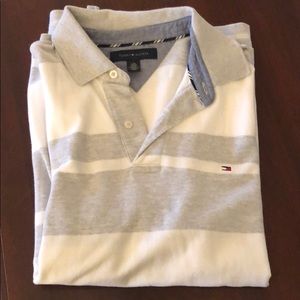 Men’s L Tommy Hilfiger white and grey polo